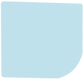   Ajtó - kicsi Komfort gyermeköltözőhöz, 23,9x25,6 cm - íves, pasztellkék