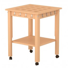   Törölköző- és fogmosópohártartó állvány, 16 férőhellyel -  gördíthető