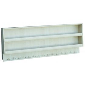   Törölköző- és fogmosópohár-tartó, 30 személyes, 150x18x59 cm, juhar