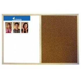 2az1-ben Duo-tábla, 60x80 cm, parafa-fehér