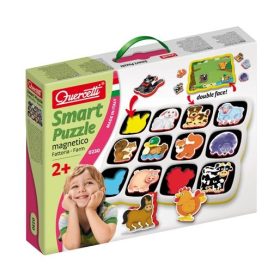   Quercetti - Mágneses állatok - formaillesztő játék kétoldalas mágneses táblával 24 hó+