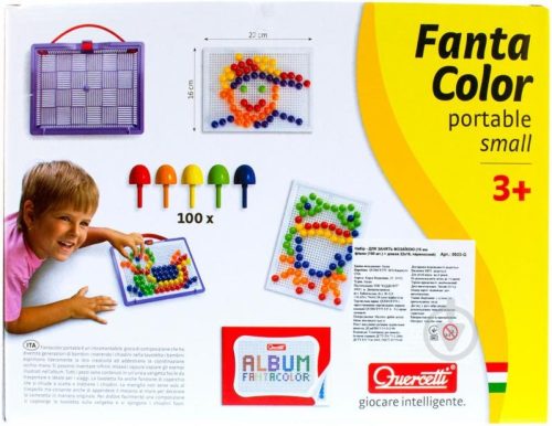 Quercetti: Színes pötyi készlet - kacsa 100 db-os