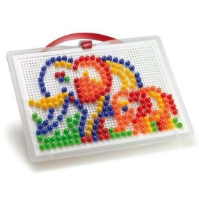 Quercetti: Színes pötyi készlet - elefánt 270 db-os