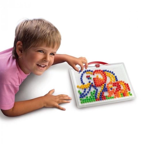 Quercetti: Színes pötyi készlet - elefánt 270 db-os