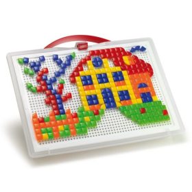 Quercetti: Szögletes pötyi készlet - ház 300 db-os