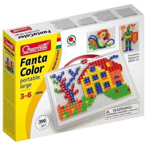 Quercetti: Szögletes pötyi készlet - ház 300 db-os