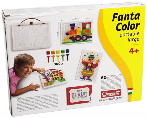 Quercetti: Szögletes pötyi készlet - ház 300 db-os