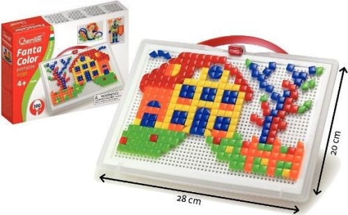 Quercetti: Szögletes pötyi készlet - ház 300 db-os