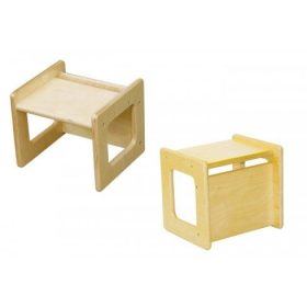   Bölcsődei gyermekülőke támla nélkül - 2 magasságban állítható, bükkfa kerettel