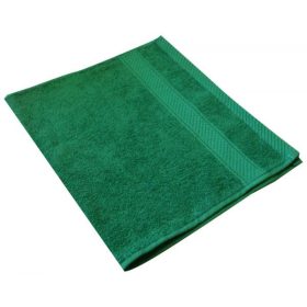 Törölköző, pamut, 30x50 cm, sötétzöld