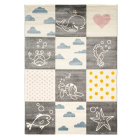   Sziluett szőnyeg Vízimozaik Fehér-világosszürke-színes 200x280 cm