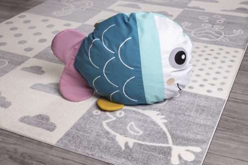 Sziluett szőnyeg Vízimozaik Fehér-világosszürke 200x280 cm