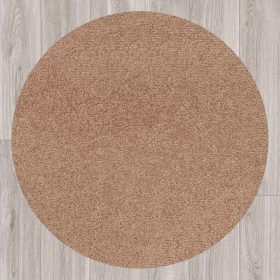 Zora egyszínű körszőnyeg Mogyoró 80 cm átmérőjű