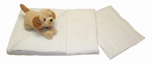 Óvodai vászonlepedő, fehér színű, sarokgumis