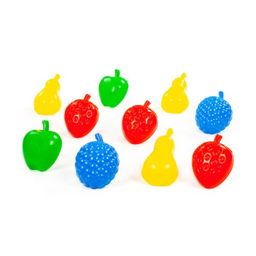 Homokozó formák, gyümölcsök, 10 darab 12 hó+
