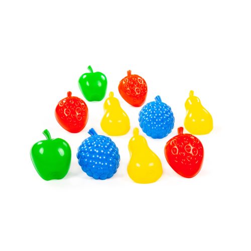 Homokozó formák, gyümölcsök, 10 darab 12 hó+