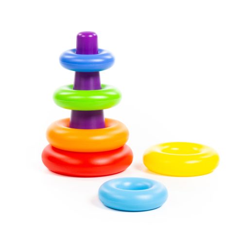 Montessori gyűrűtorony, 7 darabos 12 hó+