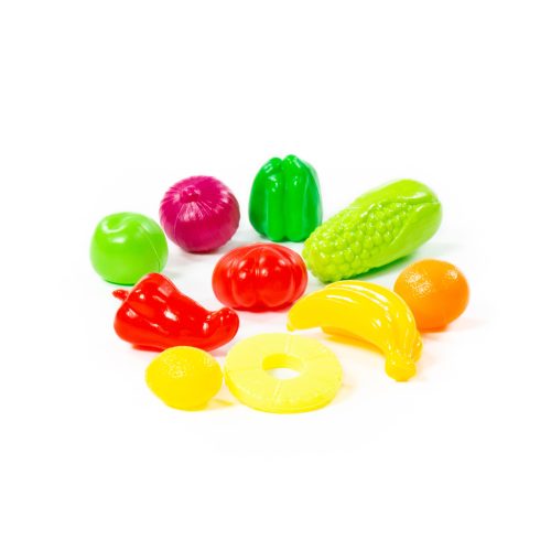 Gyümölcs és zöldség készlet, 10 darabos