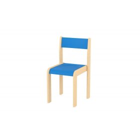   Lili szék, ovis méret, 30 cm magas, kék támlával és ülőkével, rakásolható